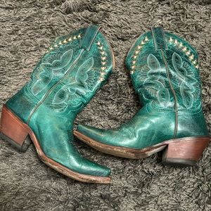 Teal Justin Cowboy Boats
